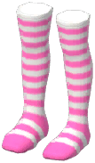 Horizontal Striped Thigh-High Socks