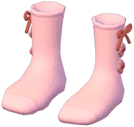 Crew Socks w/ Bows & Buttons