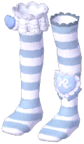 Heart Striped Knee-High Socks