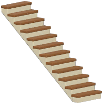 Wooden Long Stairs