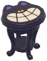 Eerie Black Cat Accent Table