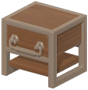 Light Brown Industrial Accent Table