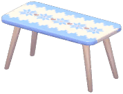 Snowflake-Trim Long Dining Table