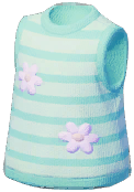Flower Striped Sleeveless Top