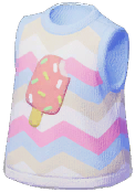 Ice Cream Striped Sleeveless Top