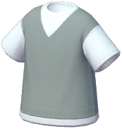 Layered Knitted Vest Shirt