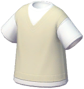 Layered Knitted Vest Shirt