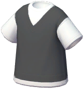 Layered Knitted Vest Shirt