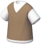 Layered Knitted Vest Shirt