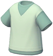 Layered Knitted Vest Shirt