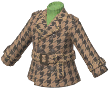 Houndstooth Cropped Trench Coat