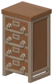 Light Brown Industrial Drawer Cabinet