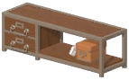 Light Brown Industrial Low Cabinet