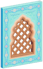 Oasis Lattice Pointed Window
