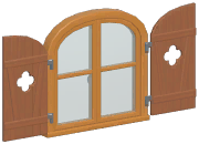Rustic Arched Casement Window