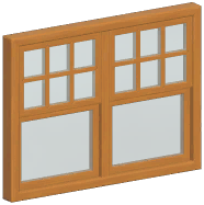 Double Wooden Window