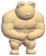 Muscle Cat Sand Sculpture