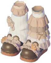 Cream Ruffle Sock Shoes