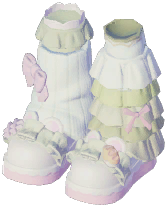 Cream Ruffle Sock Shoes