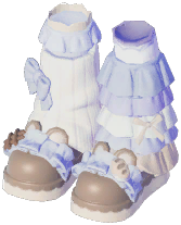 Cream Ruffle Sock Shoes