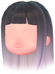 Blunt-Banged Long Straight Hair