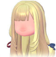 Long Hair w/ Two Bows