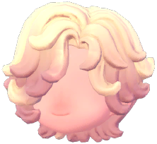 Cream Short Wavy Hair