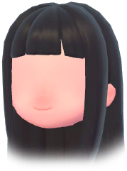 Blunt-Banged Long Straight Hair
