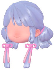 Side-Parted Bow Twin Buns