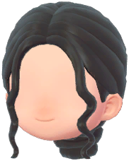 Curtain Bangs Low Bun