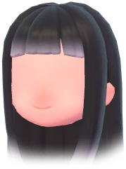 Blunt-Banged Long Straight Hair